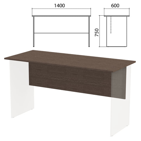 Столешница, царга стола письменного "Канц" 1400х600х750 мм, цвет венге, СК21.16.1