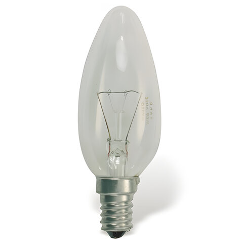 Лампа накаливания OSRAM Classic B CL E14, 60 Вт, свечеобр., прозрачн, колба d=35 мм, цоколь d=14 мм