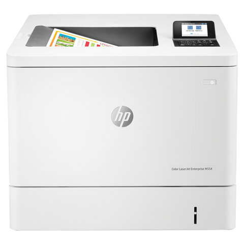 Принтер лазерный ЦВЕТНОЙ HP Color LJ Enterprise M554dn, А4, 33 стр./мин, 80000 стр./мес., ДУПЛЕКС, сетевая карта, 7ZU81A